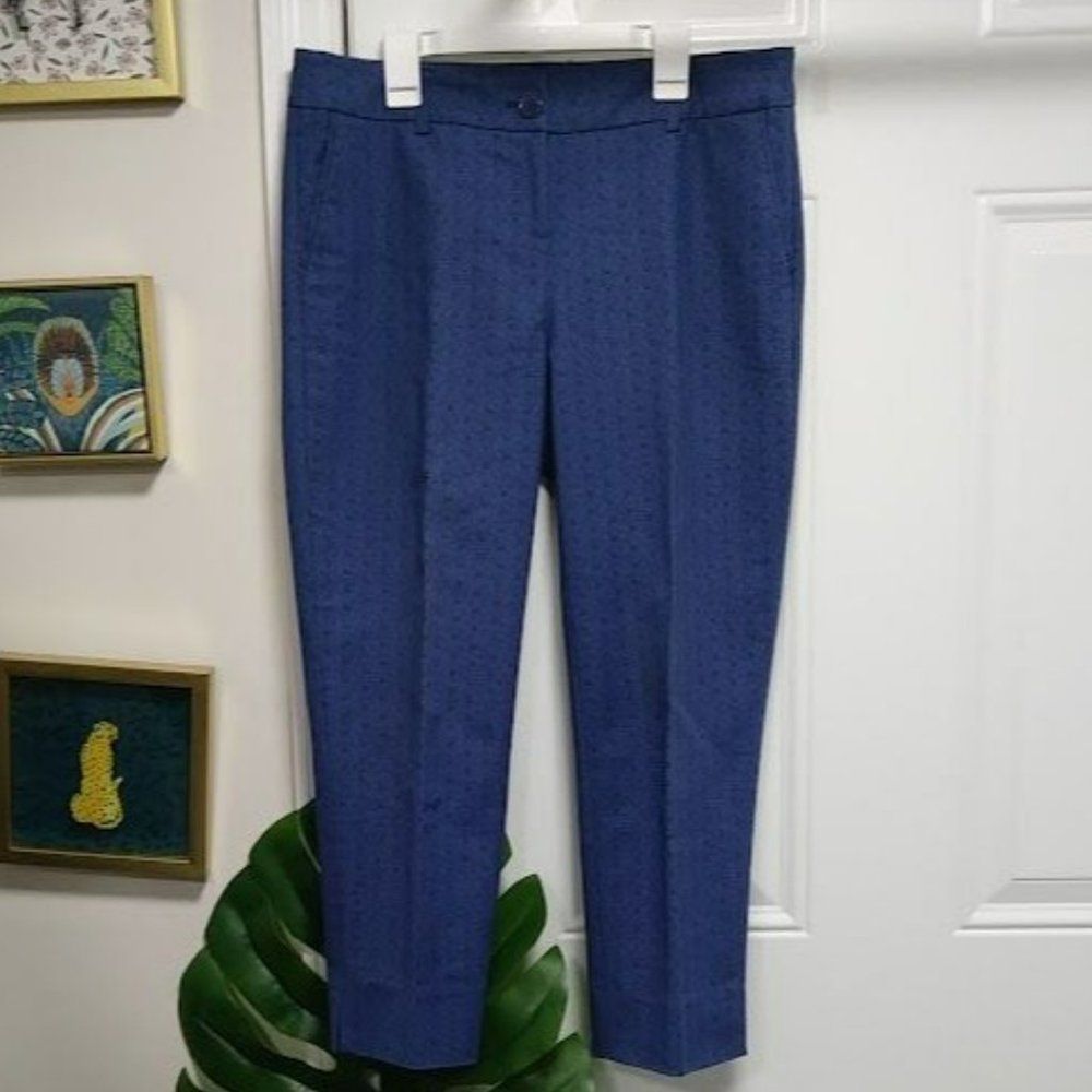 Hilary Radley Women's Blue Flat Front Office Dress Pants Size 6 - Picture 1 of 8